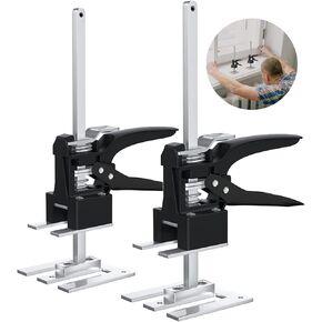 Labor Saving Arm Jack 12 Inch, Lever Arm Lifter, Hand Jack Lift Tool for Installing Cabinets, Drywall, Tile Height Adjuster, Furniture Jacks, Door Lifter, Handheld Jack Tool(2PCS)