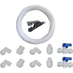 MALIDA 10pcs Straight 5/16" OD Tube x 1/4" Male Thread Adapter Tube Push to Connect Fittings for Reverse Osmosis RO water filter System Faucet Adapter.