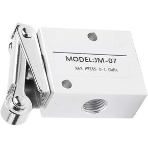 Oumefar PT1/4 Pneumatic Control Mechanical Valve Roller Lever Button Valve 2 Position 3 Way Air Flow Control Manual Valve for Industry
