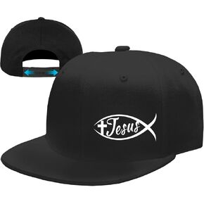 Snapback Hats for Men Flat Bill Hats for Men Fitted Hat Black Baseball Hats Hip Hop Caps