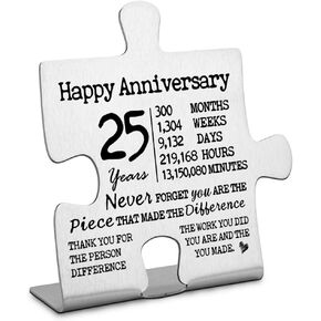 25 year Work Anniversary Plaque gifts for Employee, Thank you Appreciation gifts for Coworkers Staff, 25 year Work Anniversary for Her Him, Happy 25th Work Anniversary Decorative Signs-DX207