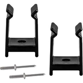 Pontoon Top Bimini Clips for Boats, Bimini Top Hardware 1-1/4 inch Square Tube Marine Grade Pontoon Bimini Top Parts Pontoon Bimini Brackets for Pontoon Bimini Top Support Poles, Black