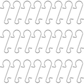 120 قطعة من خطافات الزينة من Naler، شماعات زينة عيد الميلاد من الفولاذ المقاوم للصدأ على شكل حرف S لتزيين عيد الميلاد وديكور شجرة عيد الميلاد وحفلات رأس السنة in Kuwait