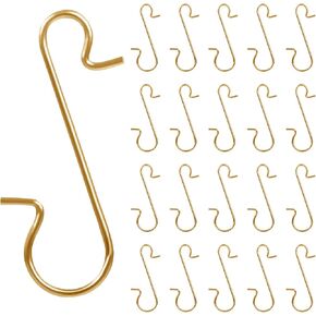 Naler 120PCS Ornament Hooks, Christmas Ornament Hangers Stainless Steel S-Shaped Hangers for Christmas Decoration Christmas Tree Decoration New Year Party