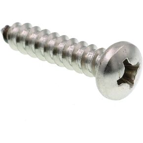 Prime-Line 9021334 Sheet Metal Screw, Self-Tapping, Pan Head Phillips, #14 X 1-1/4 in, Grade 18-8 Stainless Steel, Pack of 25