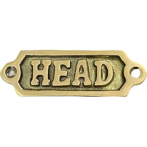 "HEAD" Door Sign Nautical Antique Home Decor Vintage Handmade Solid Brass, Head Plaque Solid Brass Wall Decor Nautical