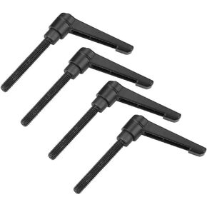 4PCS Male Thread Adjustable Handles, Metal Machine Knobs Adjustable Fixing Handle M5 Male Thread (Screw Rod Length-40MM)