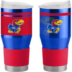 Boelter Brands NCAA Kansas Jayhawks Travel Tumbler24oz Ultra Twist Style, Team Color, 24 Ounce