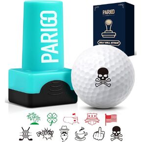 PARIGO Golf Ball Stamp for Golf Gifts - Golf Ball Marker Stamp Personalized Golf Accessories for Men Women, Self-Inking Golf Ball Stamper Durable Color Reusable Golf Ball Marking Tool