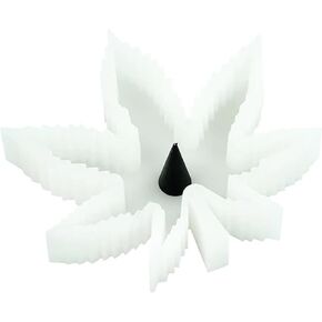 Glow in the dark Silicone white marijuana leaf shaped ashtray