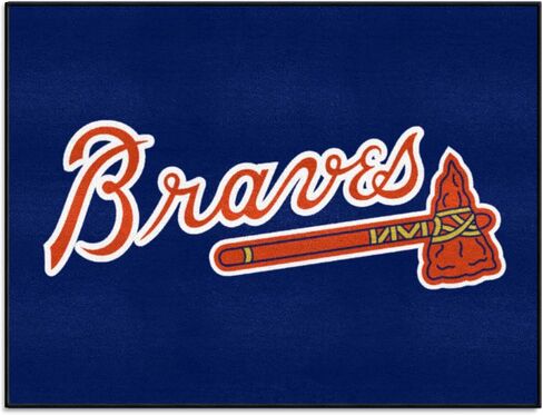 FANMATS 6432 MLB - Atlanta Braves Rug - 19in. x 30in.| Sports Fan Home Decor Rug and Tailgating Mat in Saudi Arabia