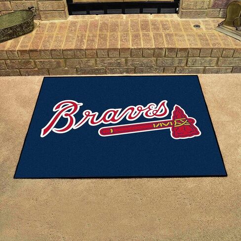 FANMATS 6432 MLB - Atlanta Braves Rug - 19in. x 30in.| Sports Fan Home Decor Rug and Tailgating Mat in Saudi Arabia