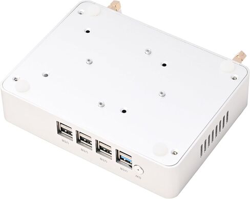 كمبيوتر KINGDEL صغير بدون مروحة مع Intel الجيل الثاني عشر N100 4 نوى (حتى 3.4 جيجا هرتز) 16 جيجا بايت DDR4 RAM، 512 جيجا بايت NVMe SSD، 2xLAN، 2xHD، DP، 4K: 4096 x 2160، 8xUSB، حافظة معدنية كاملة، W-11 Pro in Kuwait