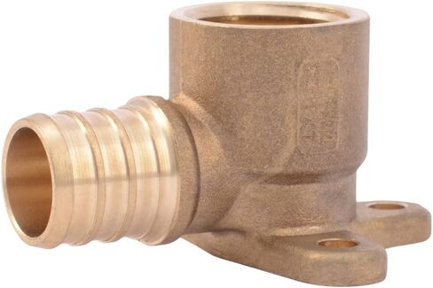 SharkBite 3/4 PEX Pipe x 1/2 Inch FNPT Crimp 90 Degree Drop Ear Elbow, Brass Plumbing Fitting, PEX Pipe, PE-RT, UC342LFA in Saudi Arabia