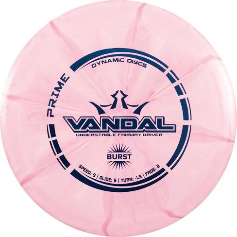 قرص جولف Dynamic Discs Prime Burst Vandal Disc، للرجال والنساء، يمكن التحكم فيه، قرص جولف مناسب للمبتدئين، 176 جم، سيختلف لون الختم in Kuwait