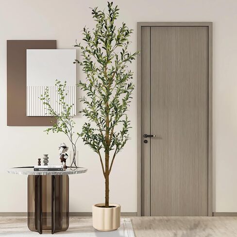 Artificial Ficus Tree 4 ft, Faux Plant Fake Silk Trees with Sturdy Plastic Nursery Pot, Faux Ficus Trees for Indoor Outdoor House Living Room Office Garden in Saudi Arabia