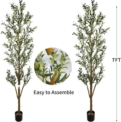 Artificial Ficus Tree 4 ft, Faux Plant Fake Silk Trees with Sturdy Plastic Nursery Pot, Faux Ficus Trees for Indoor Outdoor House Living Room Office Garden in Saudi Arabia