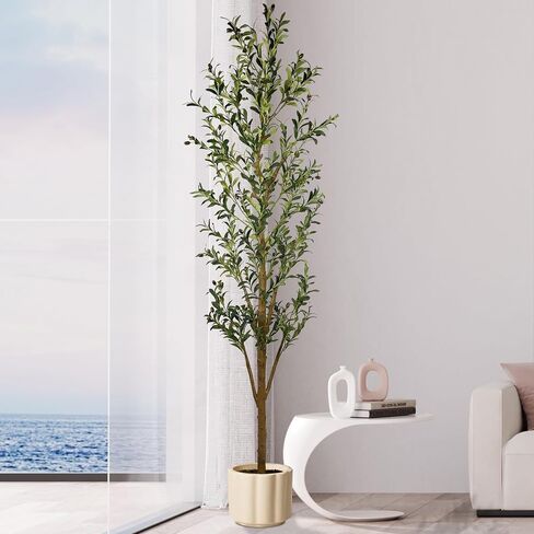 Artificial Ficus Tree 4 ft, Faux Plant Fake Silk Trees with Sturdy Plastic Nursery Pot, Faux Ficus Trees for Indoor Outdoor House Living Room Office Garden in Saudi Arabia