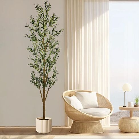 Artificial Ficus Tree 4 ft, Faux Plant Fake Silk Trees with Sturdy Plastic Nursery Pot, Faux Ficus Trees for Indoor Outdoor House Living Room Office Garden in Saudi Arabia