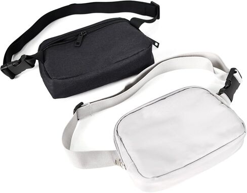 Fanny Pack Waist Bag，Waist Pack for Running for Women and Men，Running Casual Hands-Free Wallets Waist Pack Phone Bag Fits All Phones，Waist Bag Hip Bum Bag for Casual Travel (YB-Gray+Black-Small) in Saudi Arabia