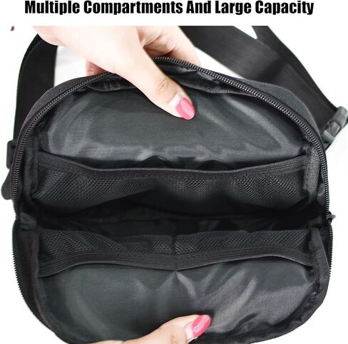 Fanny Pack Waist Bag，Waist Pack for Running for Women and Men，Running Casual Hands-Free Wallets Waist Pack Phone Bag Fits All Phones，Waist Bag Hip Bum Bag for Casual Travel (YB-Gray+Black-Small) in Saudi Arabia