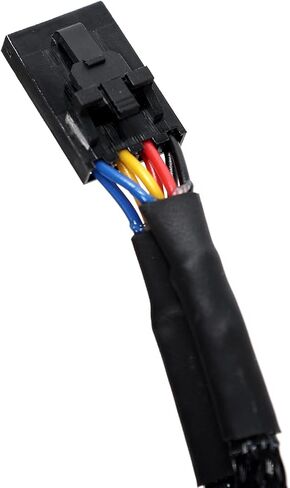 قطعة واحدة من كابل مقسم مروحة PWM للكمبيوتر الشخصي 4 سنون 1 ذكر إلى 2 أنثى (طول الكابل 100 مم) متوافق مع محور مروحة Corsair RGB/Corsair Lighting Node Pro/Conmander pro core in Saudi Arabia