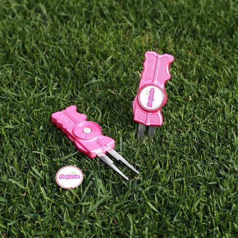 أداة OTF Golf Green Repiar Divot مع علامة كرة مغناطيسية في علبة من الصفيح - شوكة OTF غير قابلة للصدأ، هيكل ABS عالي التحمل، جسم من الفولاذ المقاوم للصدأ in Saudi Arabia