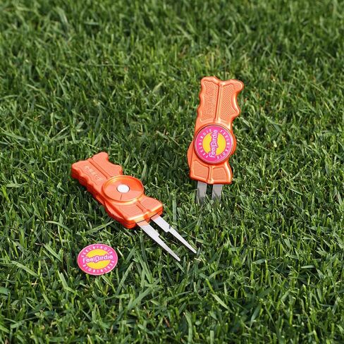 أداة OTF Golf Green Repiar Divot مع علامة كرة مغناطيسية في علبة من الصفيح - شوكة OTF غير قابلة للصدأ، هيكل ABS عالي التحمل، جسم من الفولاذ المقاوم للصدأ in Saudi Arabia