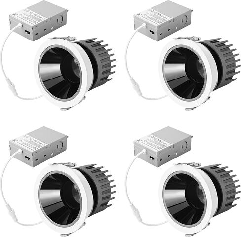 تركيبات إضاءة سبوت مستديرة مجوفة تجارية LED، مفتاح CCT 27K/30K/35K/40K/50K، 97 CRI، Energy Star، عاكس للضوء، متوافق مع FCC-SDOC، مدرج في قائمة UL (1) in Kuwait