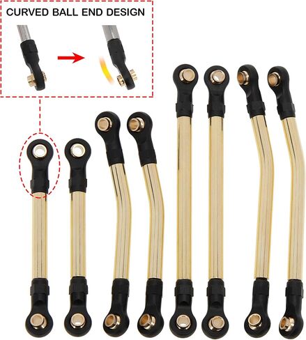 MEUS RACING Stainless Steel Liks Set High Clearance Links for TRX-4M TRX4M 1/18 RC Crawler Car Upgrade Parts in Saudi Arabia