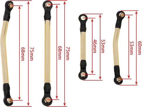 MEUS RACING Stainless Steel Liks Set High Clearance Links for TRX-4M TRX4M 1/18 RC Crawler Car Upgrade Parts in Saudi Arabia