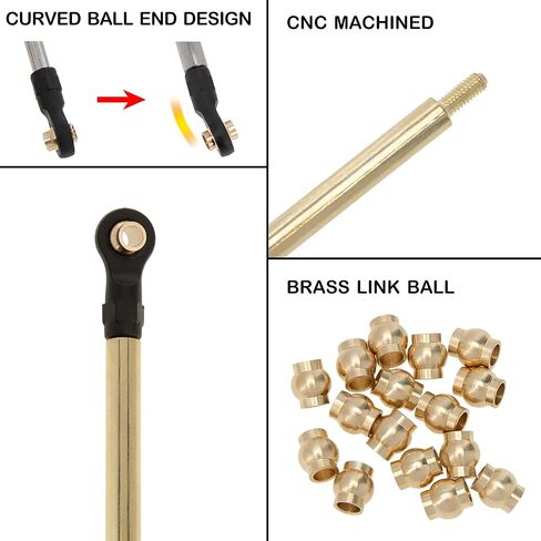 MEUS RACING Stainless Steel Liks Set High Clearance Links for TRX-4M TRX4M 1/18 RC Crawler Car Upgrade Parts in Saudi Arabia
