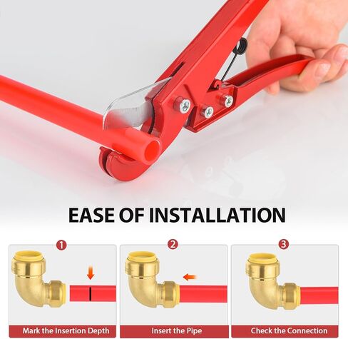 (Pack of 5) EFIELD Push Fit 1"x 3/4" Reducing Elbow,Push-to-Connect Plumbing Brass Fittings for Copper, Pex, CPVC with 2 Disconnect Clips, No Lead Brass in Saudi Arabia