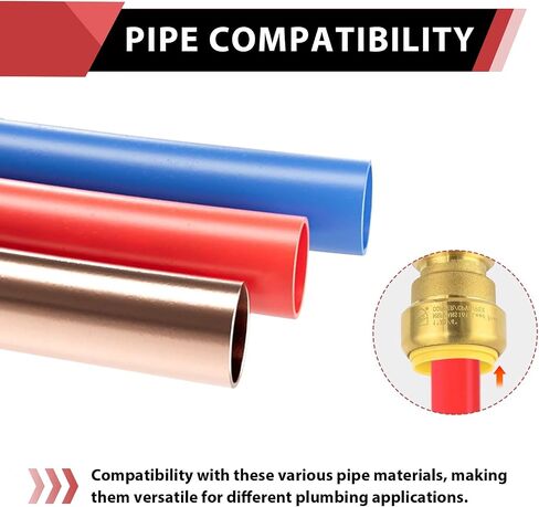(Pack of 5) EFIELD Push Fit 1"x 3/4" Reducing Elbow,Push-to-Connect Plumbing Brass Fittings for Copper, Pex, CPVC with 2 Disconnect Clips, No Lead Brass in Saudi Arabia