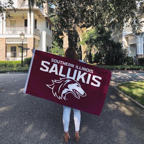 Desert Cactus Southern Illinois University Flag Salukis SIU SIUC Flags Banners 100% Polyester Indoor Outdoor 3x5 (Style 1a) in Saudi Arabia