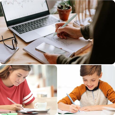 FIOVER Gel Pens - 6Pcs 0.5mm Pens Fine Point Smooth Writing Pen, Black Gel Ink Pens for Journaling Note Taking, Cute Aesthetic Office School Supplies Gifts for Women in Saudi Arabia