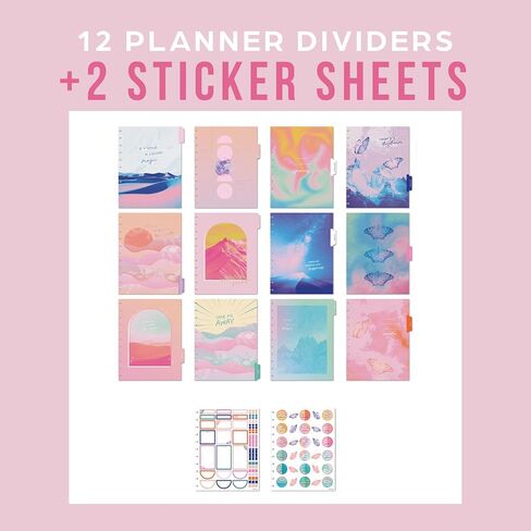 Happy Planner Disc-Bound 12-Month Planner, July 2024–June 2025 Daily, Weekly, and Monthly Planner, Big Size, Vertical Layout, Exotic Borders, 72 Pages, 12 Dividers, 2 Sticker Sheets, 8.5" x 11" in Saudi Arabia