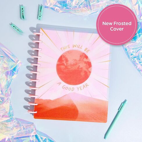 Happy Planner Disc-Bound 12-Month Planner, July 2024–June 2025 Daily, Weekly, and Monthly Planner, Big Size, Vertical Layout, Exotic Borders, 72 Pages, 12 Dividers, 2 Sticker Sheets, 8.5" x 11" in Saudi Arabia