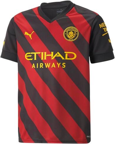PUMA Manchester City Youth Away 2022/23 Coat, Red, Black, Yellow, X-Large in Saudi Arabia