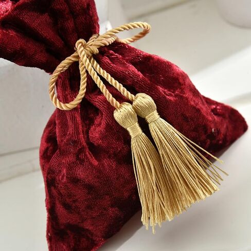 HAN SHENG 15 Pcs Velvet Drawstring Jewelry Pouch Gift Bags Drawstring Pouches with Tassel Candy Treat Bags for Wedding Gift Christmas Party Favor (Pink) in Saudi Arabia