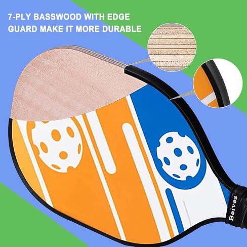 مجموعة مضارب كرة البيسبول الخشبية المكونة من 7 طبقات من خشب الزيزفون مكونة من 4 قطع مع 6 كرات وحقيبة حمل واحدة، معدات كرة البيسبول للمبتدئين إلى المتوسطين مع واقي حافة إضافي in Saudi Arabia