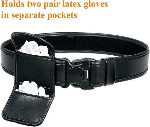 Double Glove Pouch Police Firefighter EMS EMT Paramedic Medical Disposable Gloves Holder for 2 and 2.25" Duty Belt in Saudi Arabia