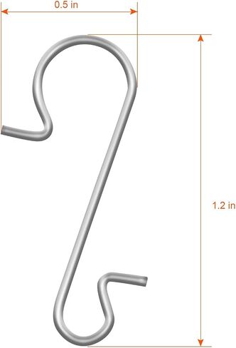 Naler 120PCS Ornament Hooks, Christmas Ornament Hangers Stainless Steel S-Shaped Hangers for Christmas Decoration Christmas Tree Decoration New Year Party in Kuwait