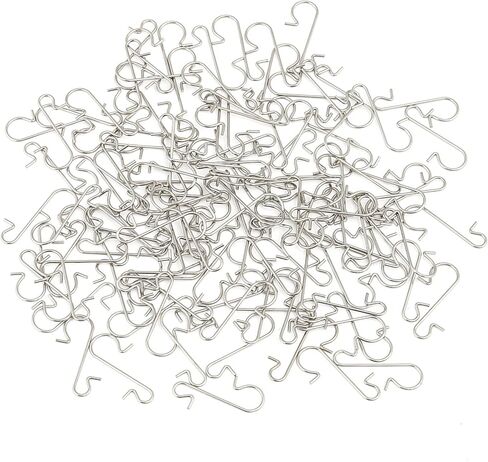 Naler 120PCS Ornament Hooks, Christmas Ornament Hangers Stainless Steel S-Shaped Hangers for Christmas Decoration Christmas Tree Decoration New Year Party in Kuwait