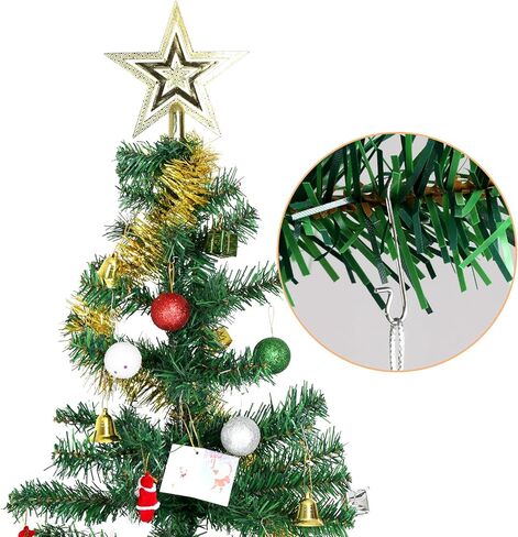 Naler 120PCS Ornament Hooks, Christmas Ornament Hangers Stainless Steel S-Shaped Hangers for Christmas Decoration Christmas Tree Decoration New Year Party in Kuwait