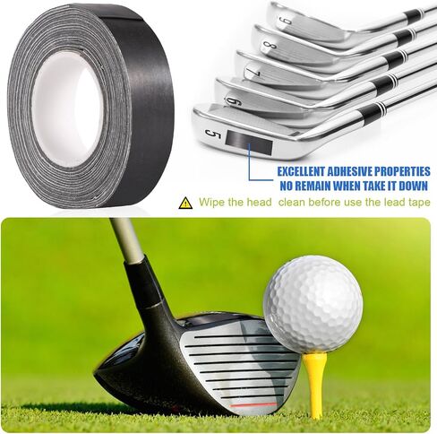 1/2'' x 100'' Lead Tape, High Density 1 Grams Per Inch Lead Weight Tape Adhesive Golf Lead Tape Strips, Increase Power and Swing Speed for Golf, Tennis and Pickleball Racket in Saudi Arabia