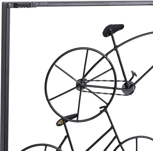 Deco 79 Metal Bike Home Wall Decor Stacked Wall Sculpture with Black Frame, Wall Art 32" x 1" x 32", Black in Saudi Arabia
