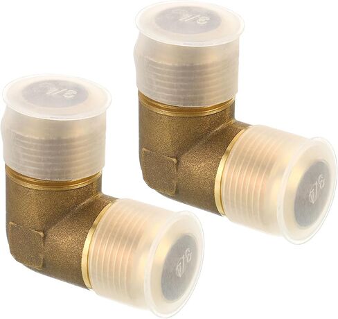 PATIKIL 3/4" x 3/4" Brass Pipe Fitting, Flare 90 Degree Elbow Tube Fitting Pipe Adapter Connector for Air Conditioner Refrigeration Plumbing in Saudi Arabia
