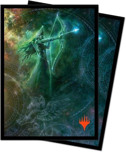 Theros: Beyond Death - Nylea، إصدار محدود من Keen-Eyed Galaxy Alt Art Deck واقي الأكمام للسحر: The Gathering (100 قيراط) in Saudi Arabia