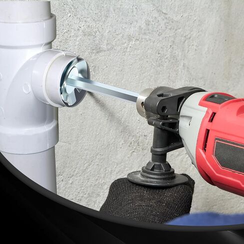 مجموعة حافظة مقابس PVC من 7 قطع من Dreyoo مع 1/2 بوصة، 3/4 بوصة، 1 بوصة، 1-1/2 بوصة، 2 بوصة، 3 بوصة، رأس 4 بوصة، مخرطة أنابيب PVC لإزالة SCH 40 من المحور، تناسب مثقاب كهربائي متغير السرعة 1/2 بوصة in Kuwait